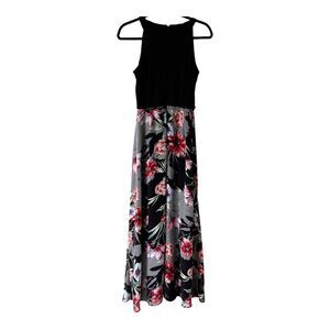 R&K Sleeveless Floral Multicolor Maxi Dress Size 10